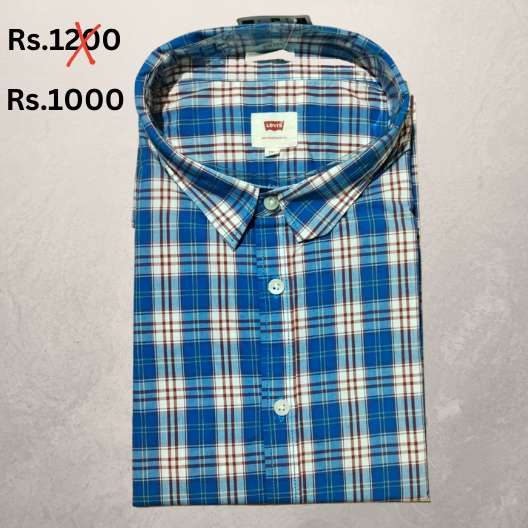 Men Shirt in Casual Checked Egyptian Cotton